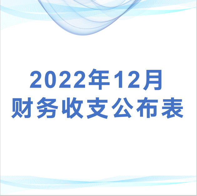 深圳市平湖股份合作公司监事会审议2022年12月财务收支公布表