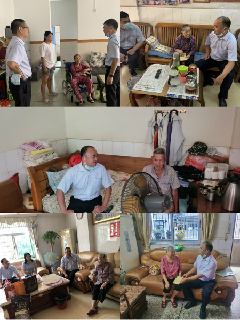 中秋前夕，公司董事长罗志斌带领班子成员走访慰问残疾股民。