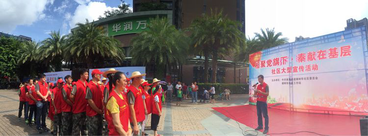 樟树布社区开展“相聚党旗下，奉献在基层”大型社区宣传活动